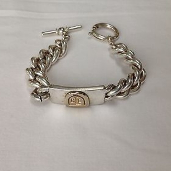 Yves Saint Laurent Other - Heavy Ralph Lauren RLL Silver Tone Chain Link Men's Women's Toggle Bracelet.